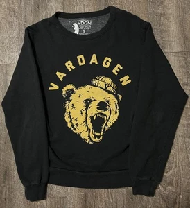Vardagen VDGN Gold Bear Logo Crewneck Sweatshirt Pullover Small Top - Bild 1 von 4