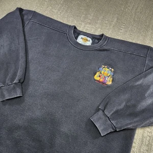 Vintage 90s Hard Rock Cafe Sweatshirt Adult XL Crewneck Fleece USA Made Black - Picture 1 of 10