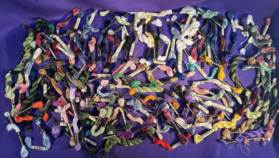 Lot of 110+ ANCHOR  Cotton Embroidery Thread Skeins new 5g and 18m +extras - Image 1 of 4