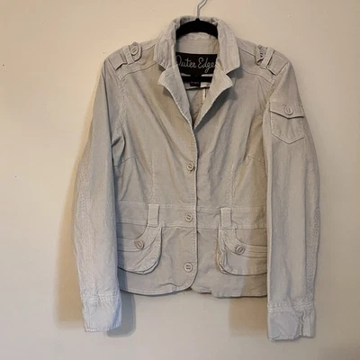 Outer Edge Corduroy Blazer Jacket Outerwear Preppy Stretch Womens Large - Image 1 of 4