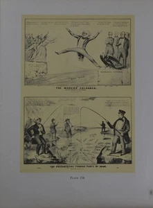 Vintage Currier & Ives Political Cartoons Art Print Wall Art 1942 - Bild 1 von 8