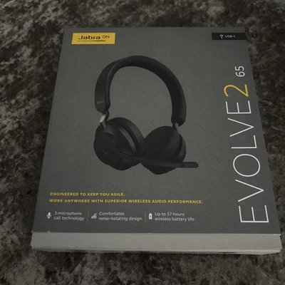 Jabra Evolve2 65 Wireless Headset Stereo Bluetooth USB-C Noise Cancelling - Image 1 of 3