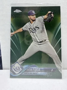 2018 Topps Chrome Green Refractor /99 Jacob Faria #57 - Picture 1 of 2