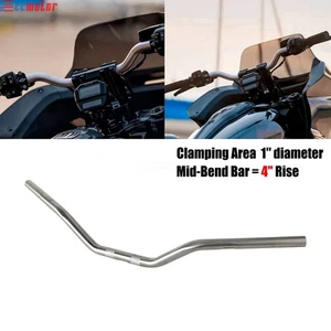 Barra de arrastre de manillar estilo club de 1" para Harley Softail Touring Street Road Glide - Imagen 1 de 8