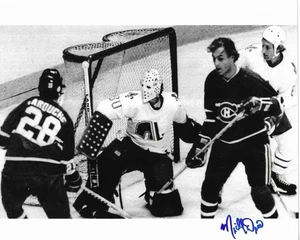 MICHEL DION handsigniertes signed 8" x 10 Hockey Foto Quebec Nordiques COA - Bild 1 von 1