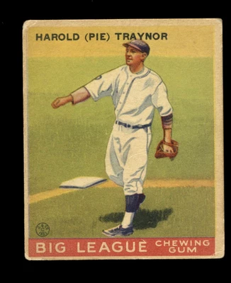 Goudey #22 1933 - R319 Pie Traynor Pittsburgh Pirates Salón de la fama Bueno+ Foto 1 de 2