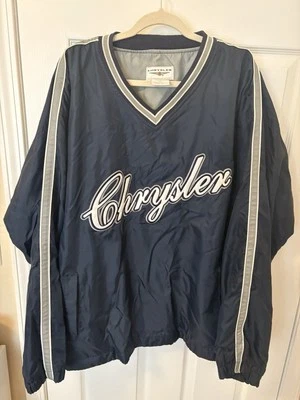Винтажный Chrysler мужской размер 2XL XXL пуловер с логотипом куртка 2005 синий #98572 - Изображение 1 из 4