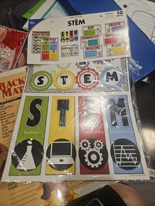 STEM Bulletin Board Set Carson Dellosa CD-110285 10 pieces Science Maths etc. - Picture 1 of 4