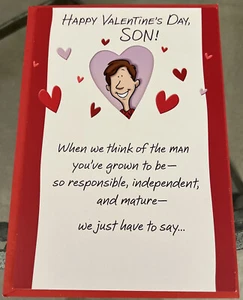 Hallmark Valentinstag Grußkarte an Sohn - Bild 1 von 3