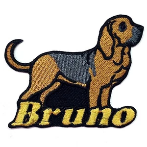Bloodhound Hund Aufnäher personalisiert individuell zum Aufbügeln - Bild 1 von 1
