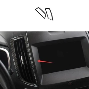 Cubierta apta para Ford Edge 2015-2022 fibra de carbono salida de aire medio ventilación 2 piezas - Imagen 1 de 5