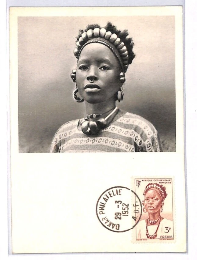 France Cols FRENCH SUDAN AOF Postcard MAXI CARD Ethnic PPC 1952{samwells}PH113 - Image 1 of 4
