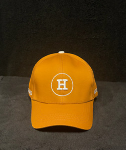 Amazing Orange Hermes Cap With Big Logo