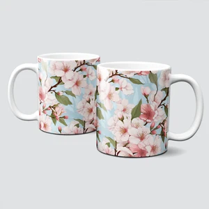 oh-cuptastic-Tasse-Keramik-Frühling-Spring-Kirschbaum-rosa-Hintergrund-LT-404 - Bild 1 von 1