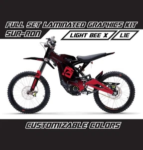 SUR RON Light Bee X Original Red Black Full Graphics Decals Stickers MX Kit Set - Picture 1 of 2