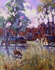 Oil Painting On The Edge Of The Forest A. Kalenyuk Unframed Original nAAA3228