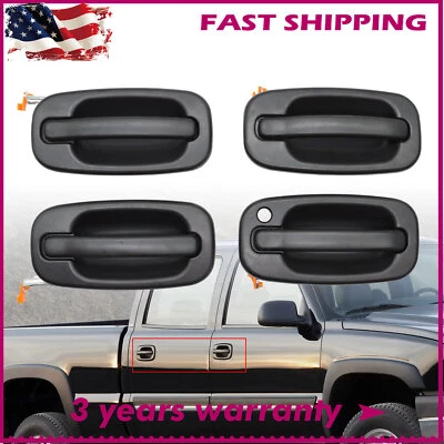 Set of 4 Front & Rear Door Handles For 2000-2006 Chevrolet Silverado /GMC Sierra - Image 1 of 4