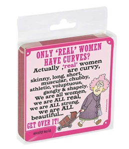 Tree-Free Greetings Set of 4 Cork-Backed Coasters Aunty Acid All Beautiful - Picture 1 of 1
