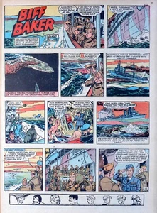Biff Baker by Henry Lee - WW2 - full tab page color Sunday comic - Nov. 15, 1942 - Picture 1 of 1