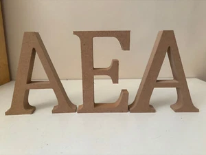 3D Wooden Alphabet Letters Free Standing Hanging MDF Decorate A A E 13cm L8 - Picture 1 of 3
