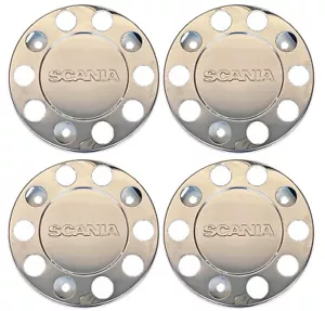For Scania Truck Stainless Steel 22.5" Truck Wheel Trim Covers 4 Pcs - Picture 1 of 4