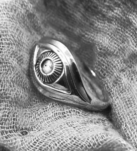 SilverNess Men's Jewellery Evil Eye Ring: 925 Sterling Silver - Picture 1 of 5