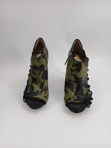 Tomaia in tessuto pelle di mucca mimetica Nine West vera pelliccia 6,5 M usata - Foto 1 di 17