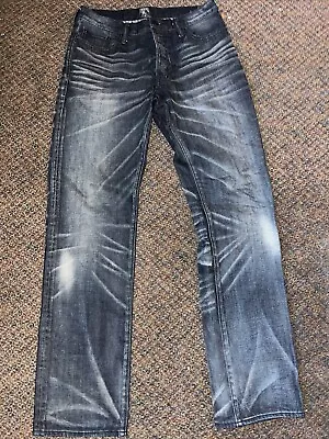 PRPS MENS DISTRESSED BLACK JEANS 30x32 (B44) - Image 1 of 4