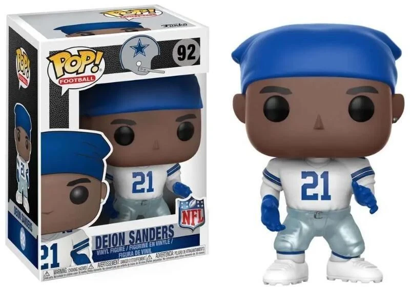 Funko POP! Figura de vinilo de fútbol americano DEION SANDERS #92 Dallas Cowboys de las leyendas de la NFL Foto 1 de 1