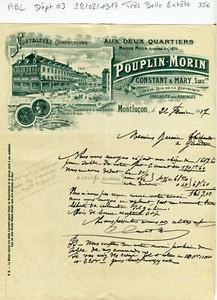 Dépt 03 - Montluçon 19 Rue de la République - Superbe Entête Commerce de 1917 - Picture 1 of 1