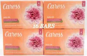 Lot of 16 Bars - CARESS DAILY SILK Bar Soap Floral Oil Essence 3.75 Oz - Picture 1 of 4