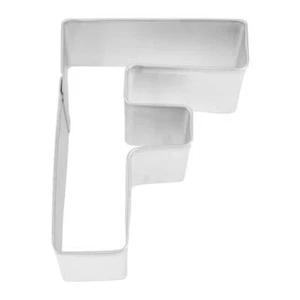 Alphabet Buchstabe F 2,75" Ausstecher Metall Kinder Name Sandwich Geburtstag Party T - Bild 1 von 6