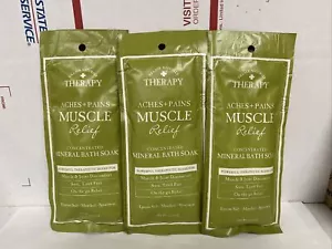 3 X Pack Village Naturals Therapy Aches Pains Muscle Relief Epsom Salt Bath 2 oz - Picture 1 of 1