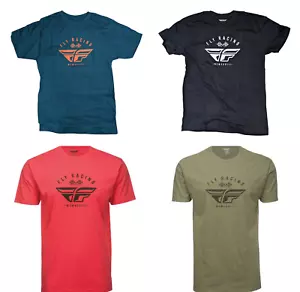 Fly Racing Patriarch Tee T-Shirt in Sage Cyan Red and Black Size Small and Large - Picture 1 of 18