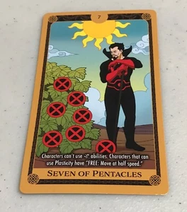 SEVEN OF PENTACLES X-Men X of Swords Marvel Heroclix Tarocchi Card - Foto 1 di 1