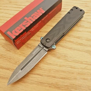 Kershaw Barstow Assisted Folding Knife 3" 8Cr13MoV Steel Blade Black GRN Handle - Picture 1 of 12