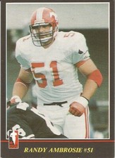 1986 JOGO CFL RANDY AMBROSIE CALGARY STAMPEDERS #84 (UNI OF MANITOBA)
