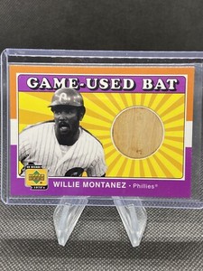 2001 UPPER DECK DECADE 1970'S WILLIE MONTANEZ GAME-USED BAT  PHILLIES