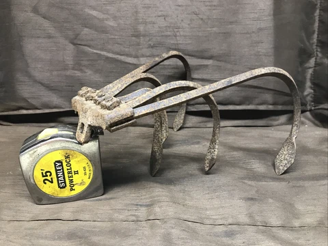 Vintage Old 5 TINE Push Plow CULTIVATOR GARDEN ATTACHMENT Garden Art Cover