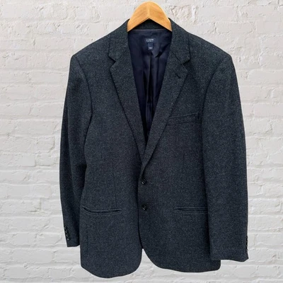 J.Crew Men's Blazer 42L Gray Ludlow Yorkshire Tweed Moon British 100% Wool - Image 1 of 4