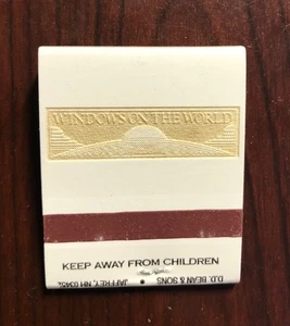 Windows On The World Matches World Trade Center 107th Floor Matchbook - Picture 1 of 1