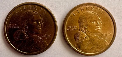 Two (2) 2000 D Sacagawea $One (1) Dollar coins - Image 1 of 3