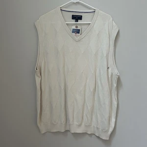 Saddlebred men’s extra large ivory cream, golf vest preppy NWT - Bild 1 von 5
