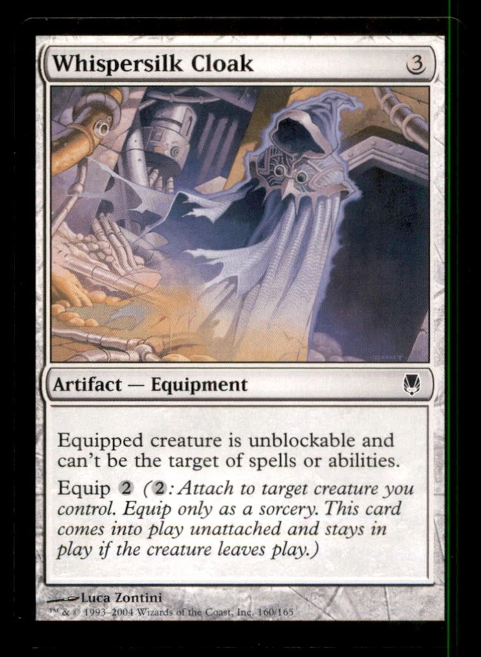 MTG Whispersilk Cloak LP Light Play Darksteel [5116] - Image 1 of 1