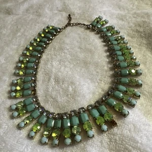 Classic Collection Green and Blue Stones Statement 18” - Picture 1 of 6