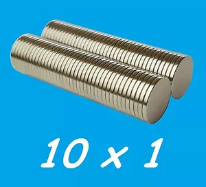 15 MAGNETI NEODIMIO 10X1 MM CALAMITA POTENTE FIMO CERAMICA MAGNETE CALAMITE - Bild 1 von 1