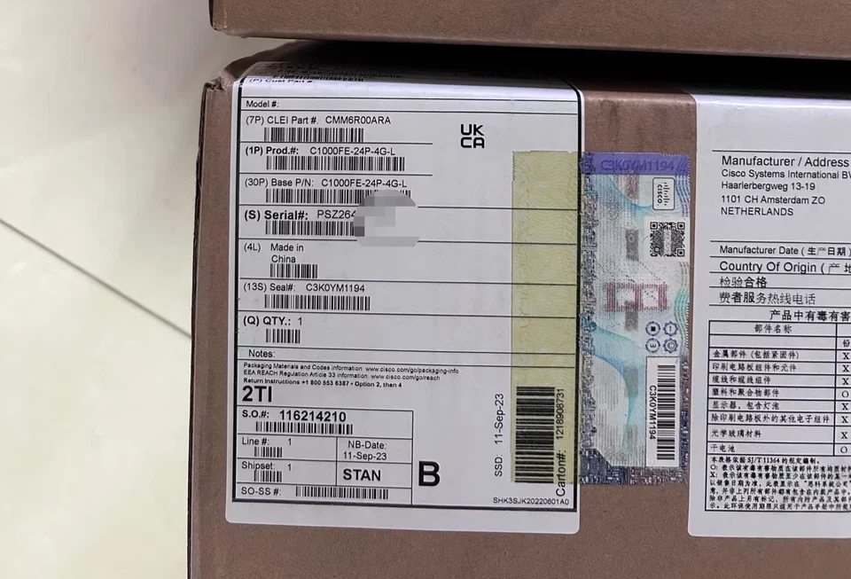 C1000FE-24P-4G-L Cisco Catalyst 1000 24 ports 10/100 Ethernet PoE+ ports BIG QTY - Image 1 of 1