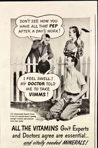 Pubblicità VIMMS Vitamins Lever Bros Pharmaceutical Cambridge MA stampa d'epoca 1944 - Foto 1 di 7