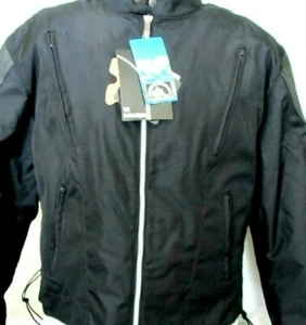NUEVA Chaqueta Para Hombres Negra Blindada Ventilada Motociclista Forro con Cremallera Talla XL (46) - Imagen 1 de 5