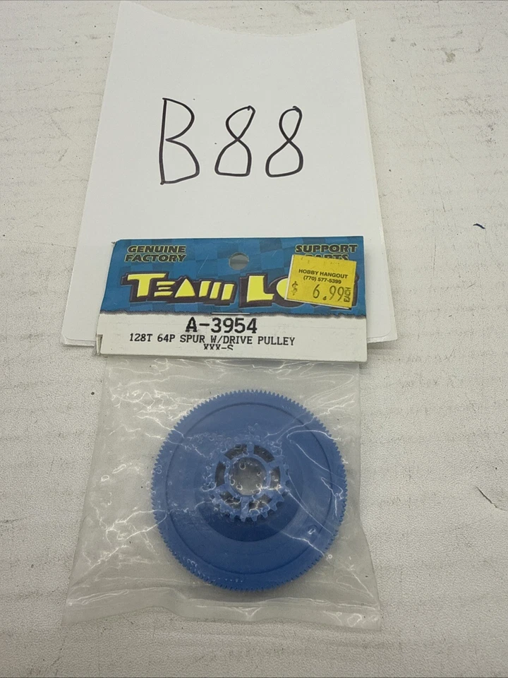 Team Losi A-3954	Losi XXX-S Spur Gear w/Drive Pulley 128T 64P Blue - Image 1 of 1